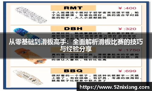 从零基础到滑板高手：全面解析滑板比赛的技巧与经验分享